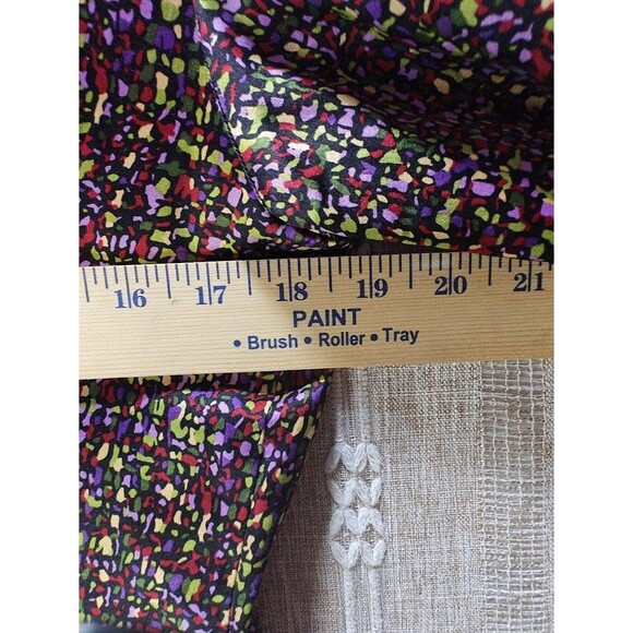 🌸 Talbots Petites Silk Blouse 8P Multicolor Abstract Print Button Down Top - Picture 14 of 15